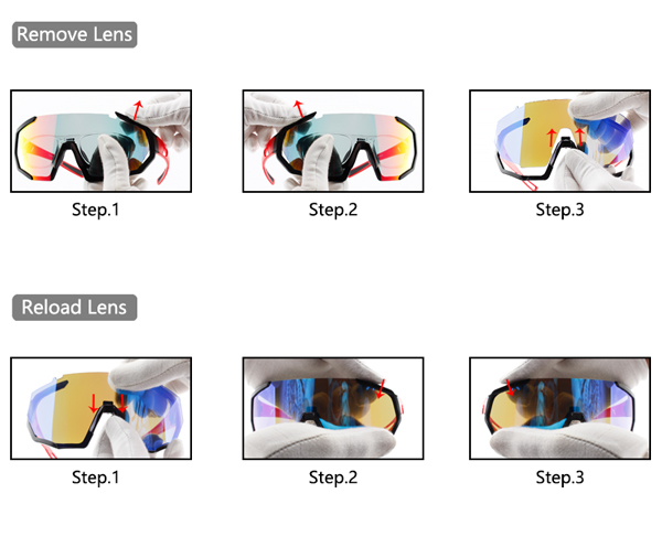 Gafas de sol deportivas para ciclismo Revo a prueba de viento de gran tamaño - Bang Long