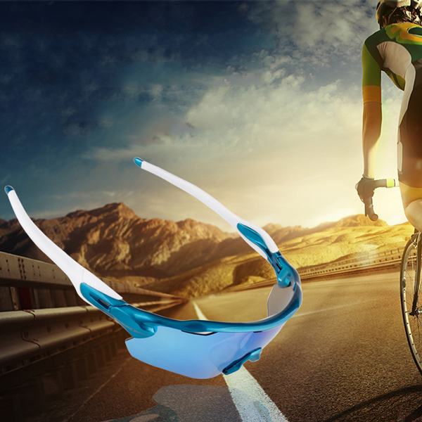 Gafas De Sol Deportivas Ciclismo A Prueba De Viento De Medio Marco Con Lente HD - Bang Long