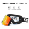 Gafas de esquí de moda con protección UV magnética y cilindro OTG 