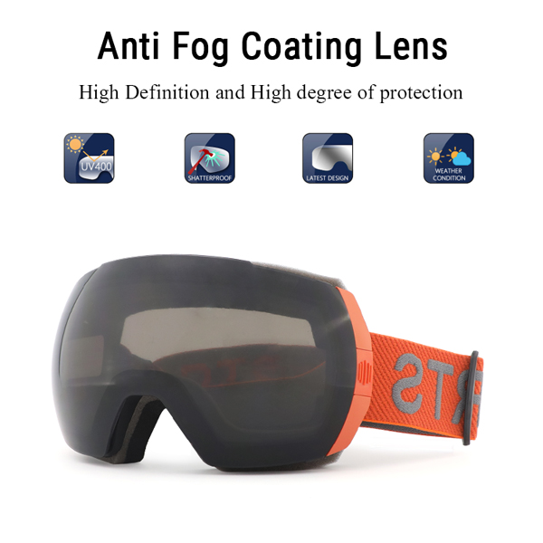 Moda esférica magnética para gafas de esquí de snowboard - Bang Long