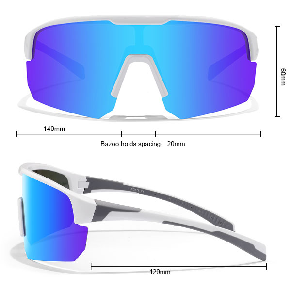 Gafas De Sol Deportivas De Medio Marco Con Revestimiento Polarizado Y Espejo MTB - Bang Long