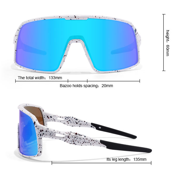 Gafas De Sol Deportivas De Ciclismo De Montura Completa Con Lentes De Recubrimiento De Espejo - Bang Long