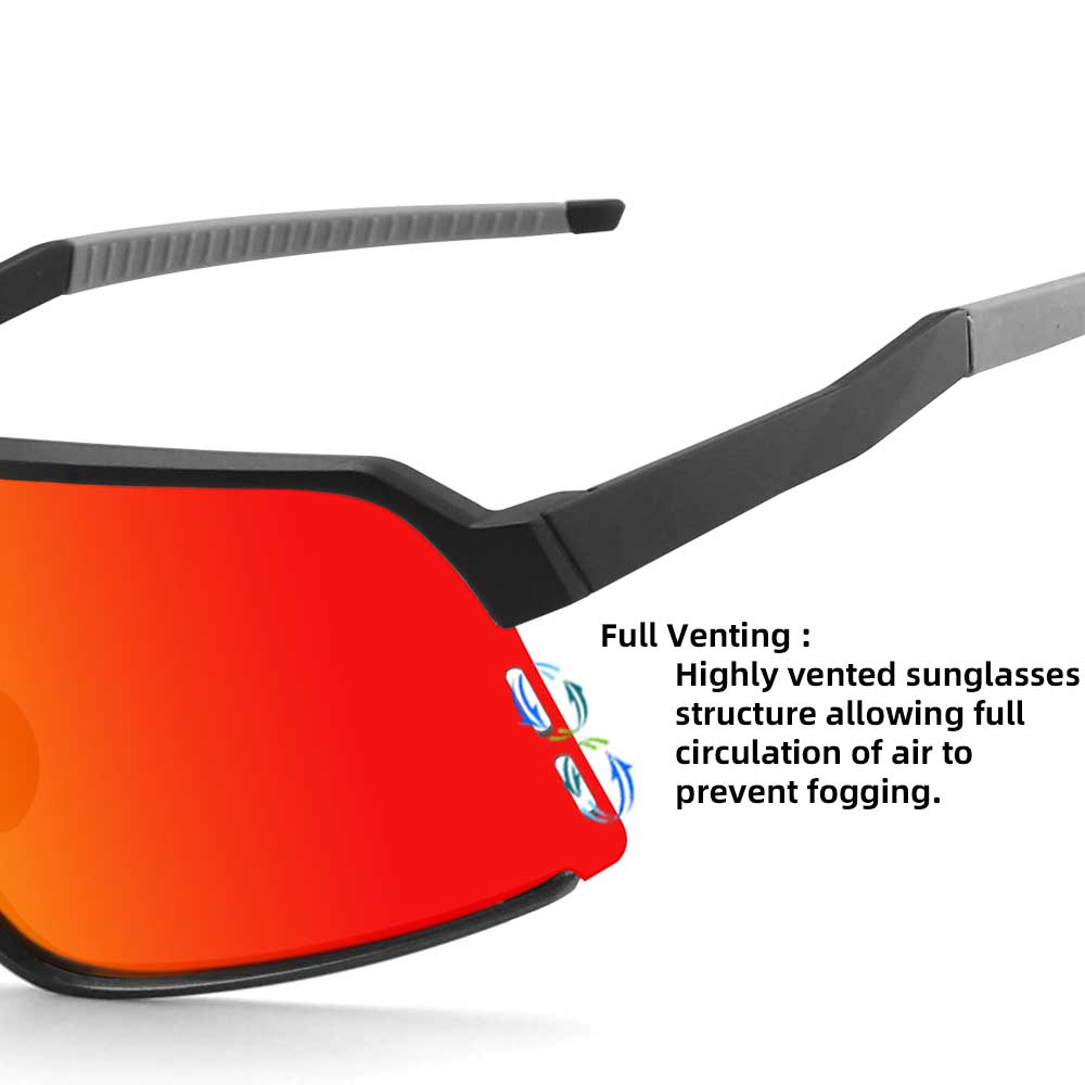 Gafas de sol deportivas coloridas anti UV400 para ciclismo - Bang Long