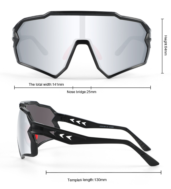 Gafas de sol deportivas de ciclismo antirreflectantes grandes para cabezas grandes - Bang Long