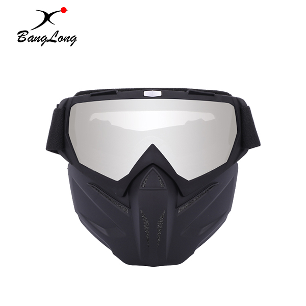 Máscara de paintball de cara completa desmontable para gafas de motocross