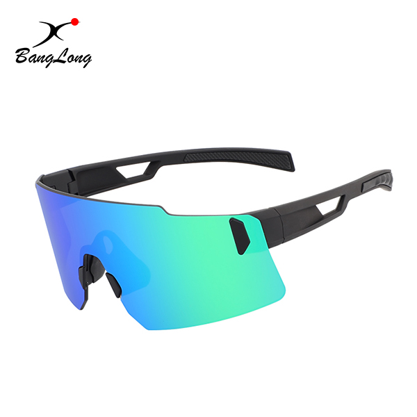 Gafas de sol deportivas sin montura con lentes de espejo para correr