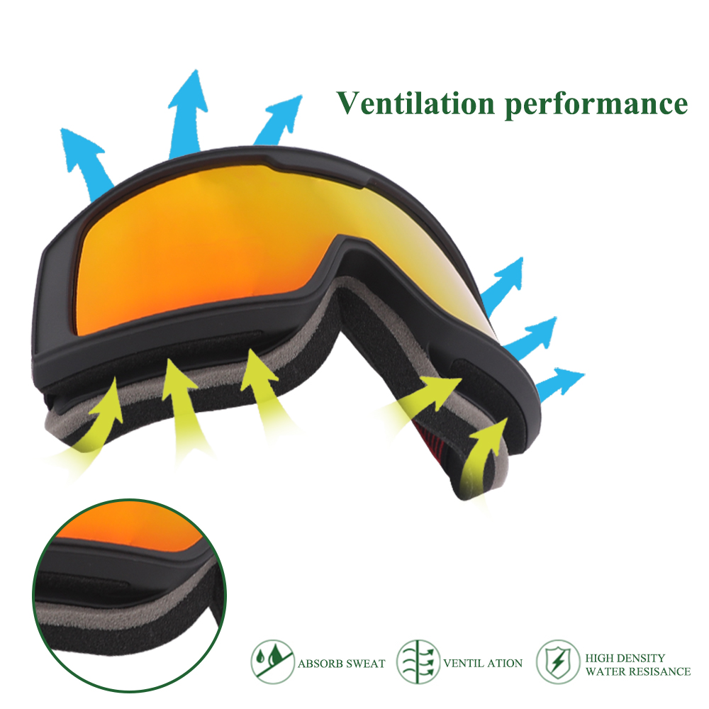 Gafas de esquí con diseño de protección UV antivaho - Bang Long