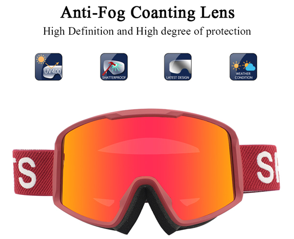 Gafas de esquí de personalización mejor valoradas y coloridas para snowboard - Bang Long